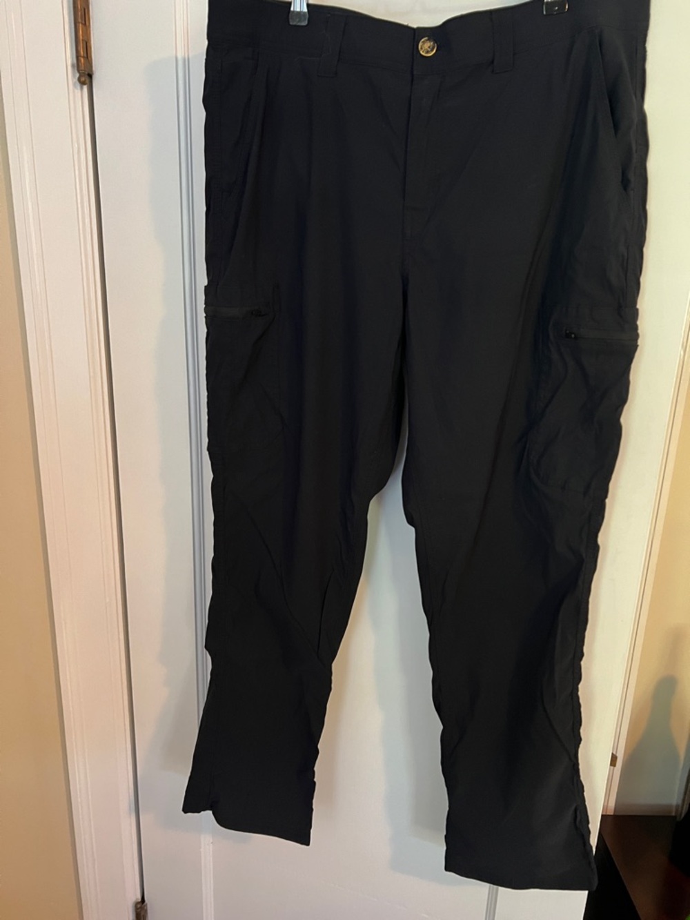 Wrangler Black Cargo Tech Pants with Multiple Pockets